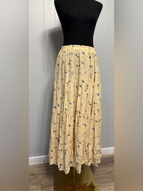 Scott Taylor Yellow Midi Skirt - Women's Large